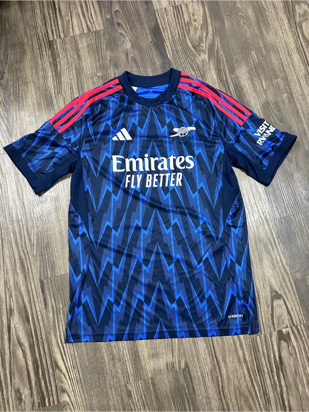 adidas Arsenal Kids Jersey - Navy Blue with Red Stripes